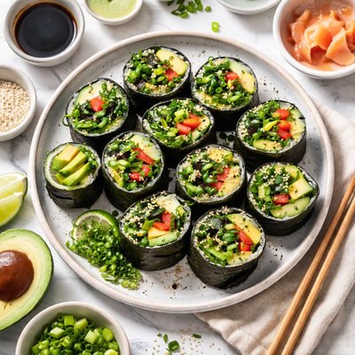 Image of Whole30 Seaweed Salad Sushi