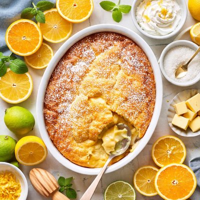 Image of Self Saucing Citrus Pudding
