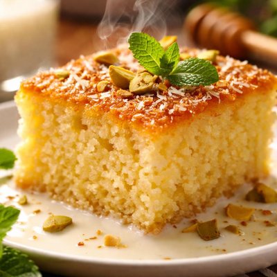 Image of Semolina Milk Soaked Cake