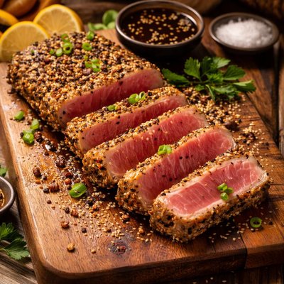 Image of Sesame and Black Pepper Seared Tuna