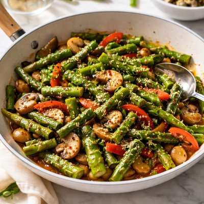Image of Sesame Asparagus Stir Fry