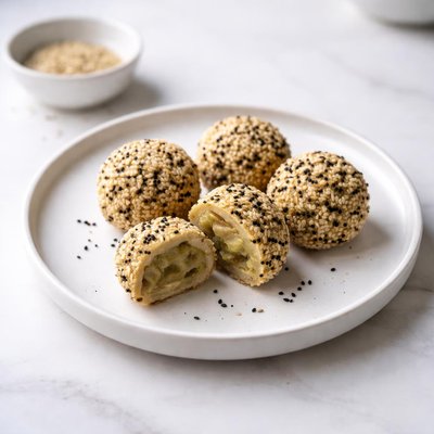 Image of Bolitas de Sésamo Bajas en Carbohidratos