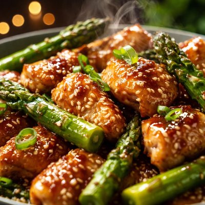 Image of Sesame Chicken with Asparagus