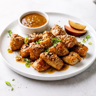 Image of Sesame Chicken with Mustard Plum Sauce