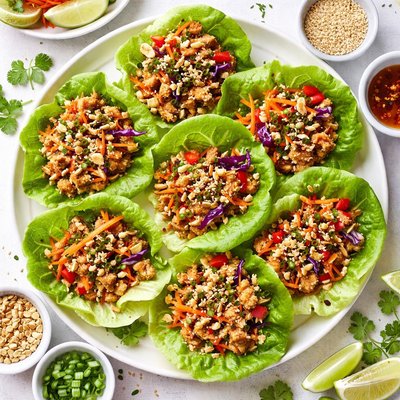 Image of Sesame Ginger Chicken Lettuce Cups
