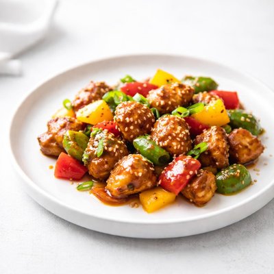 Image of Sesame Ginger Chicken Pepper Bites