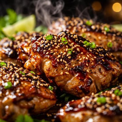 Image of Sesame Grilled Chicken Thighs