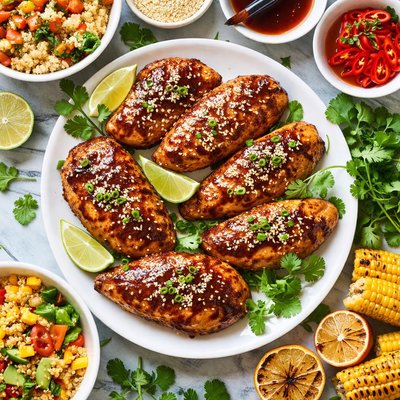 Image of Sesame Maple Grilled Chicken Bbq