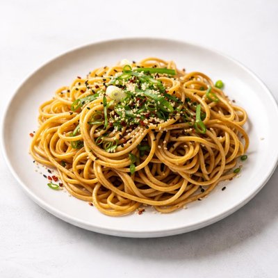 Image of Sesame Noodles with Ginger and Scallions