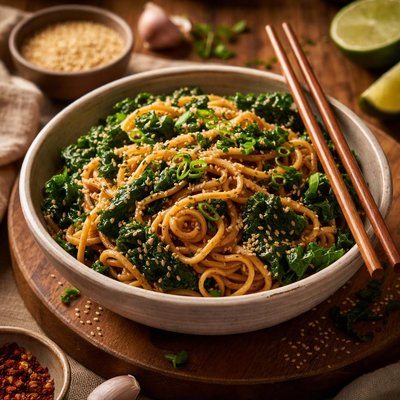 Image of Sesame Noodles with Kale