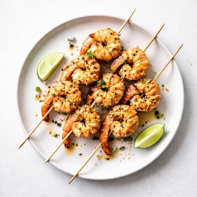 Image of Sesame Prawn Shrimp Skewers