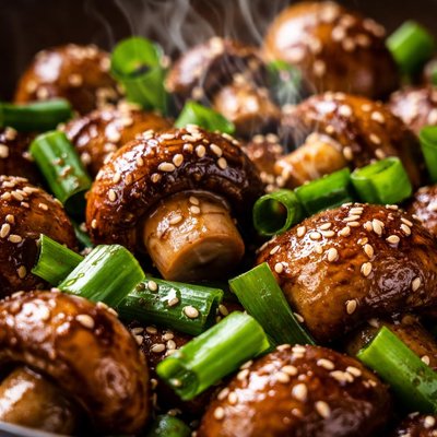 Image of Sesame Roasted Mushrooms and Scallions