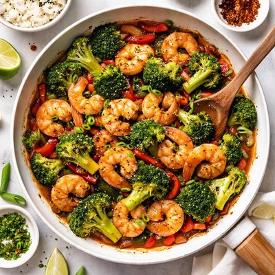 Image of Sesame Shrimp and Broccoli Stir Fry