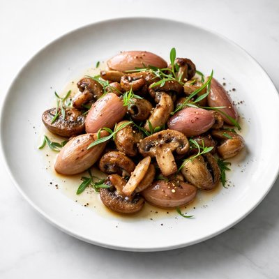 Image of Shallots and Mushrooms with Tarragon