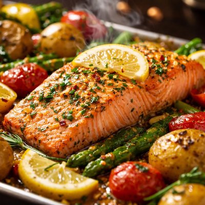 Image of Sheet Pan Salmon Dinner