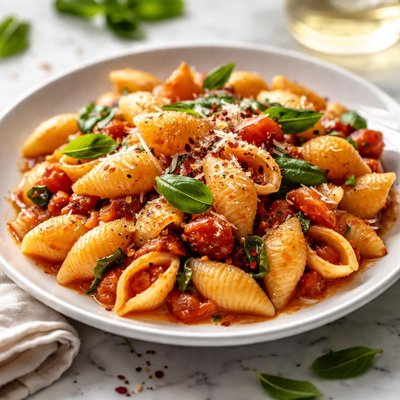 Image of Shells with Tomato Basil