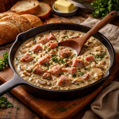 Image of Sherried Ham in Cream