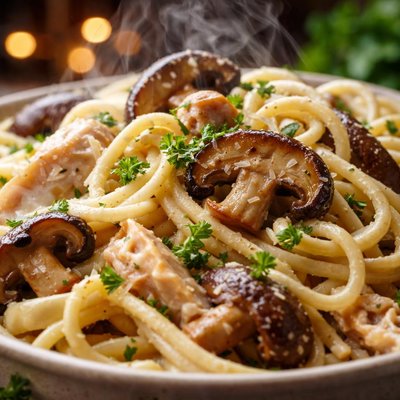 Image of Shiitake and Chicken Tetrazzini