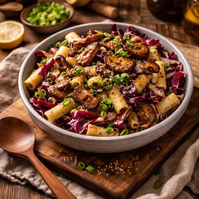 Image of Shiitake Ginger Pasta Salad with Radicchio
