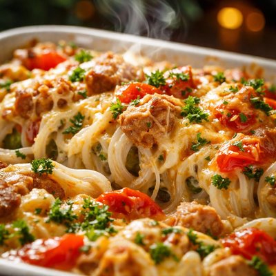 Image of Shirataki Noodle and Tuna Bake