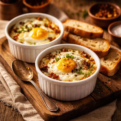 Image of Shirred Eggs Easy and Elegant