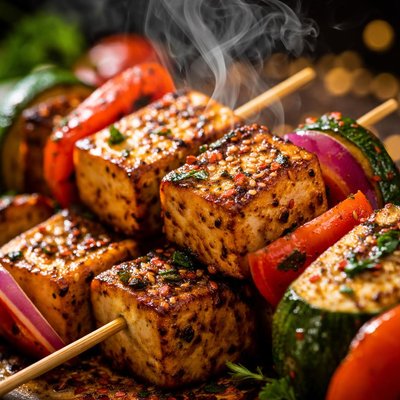 Image of Shish D Tofu Grilled Marinated Tofu Vegan