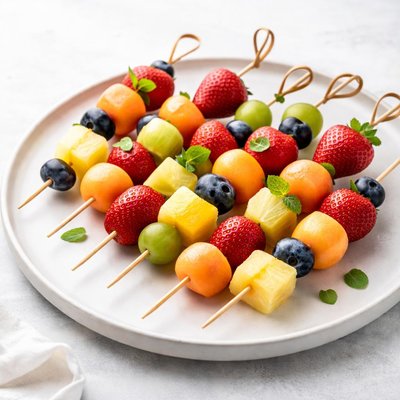 Image of Showy but Simple Fruit Kabobs Perfect for a Party