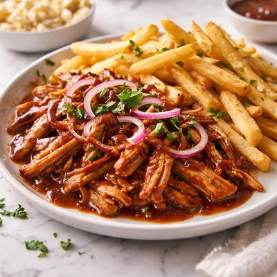 Image of Shredded Barbecue Chicken and Chips