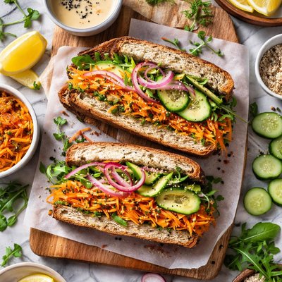 Image of Shredded Carrot Tahini Sandwich