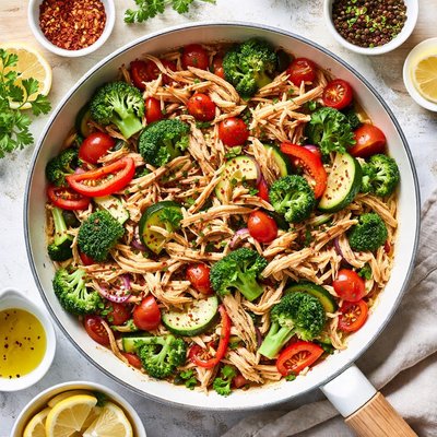 Image of Whole30 Shredded Chicken with Vegetables