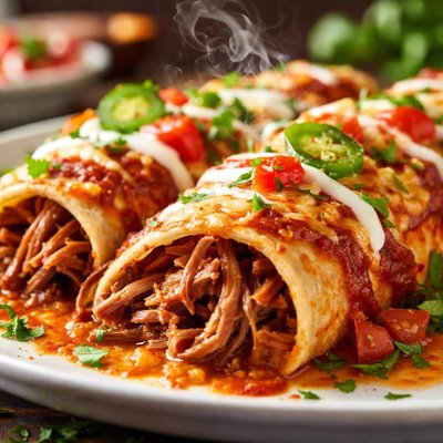 Image of Shredded Pork Enchiladas