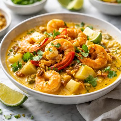 Image of Shrimp and Apple Curry with Golden Raisins
