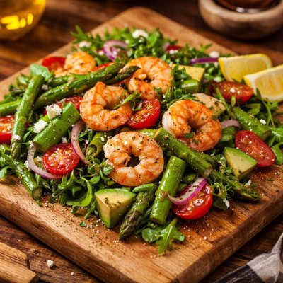 Image of Shrimp and Asparagus Salad
