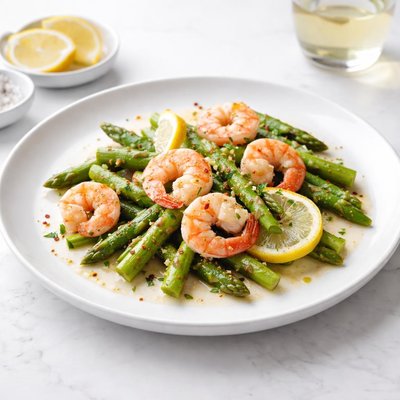 Image of Shrimp and Asparagus Saute for Two