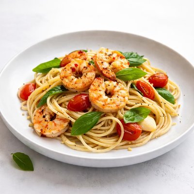 Image of Shrimp and Basil Pasta