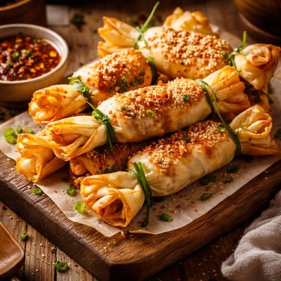 Image of Shrimp and Chicken Sesame Firecrackers