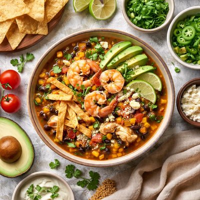 Image of Shrimp and Chicken Tortilla Soup