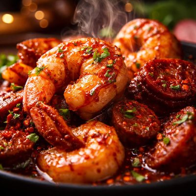 Image of Shrimp and Chorizo in Adobo