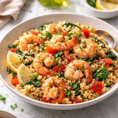 Image of Shrimp and Couscous Stirfry