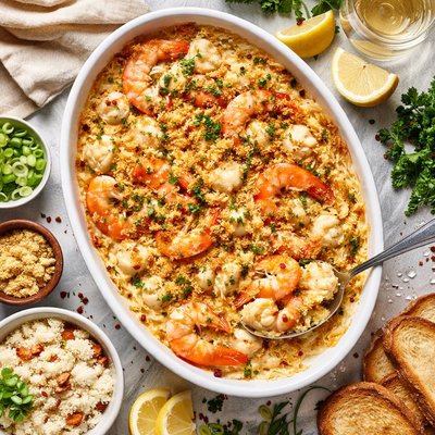 Image of Shrimp and Crabmeat Au Gratin