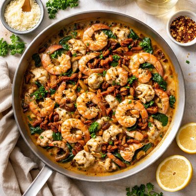 Image of Shrimp and Crabmeat Madeira