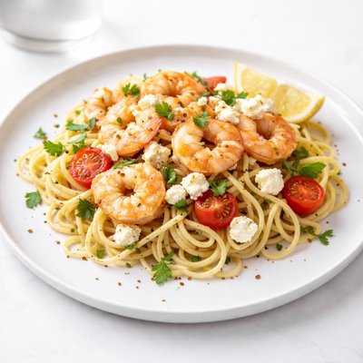 Image of Shrimp and Feta Cheese Pasta