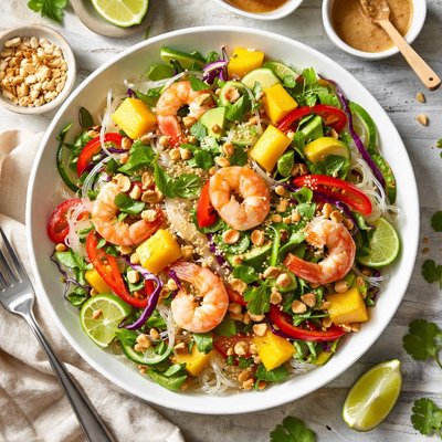 Image of Shrimp and Mango Salad with Glass Noodles