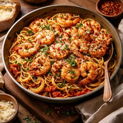 Image of Shrimp and Pasta Picante
