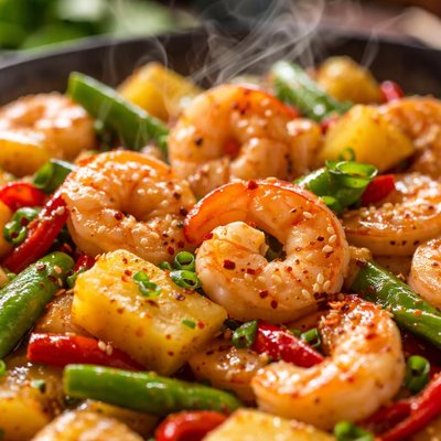 Image of Shrimp and Pineapple Stir Fry