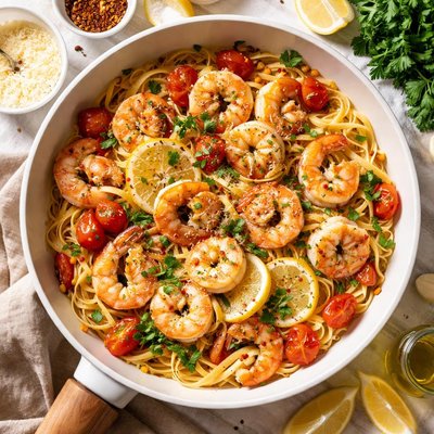 Image of Shrimp and Scallop Scampi