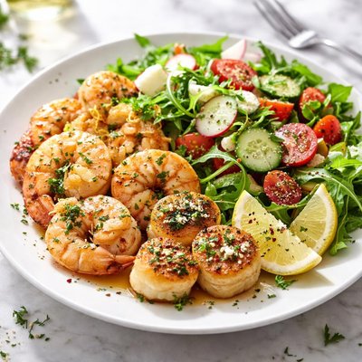 Image of Shrimp and Scallops with Speedy Salad
