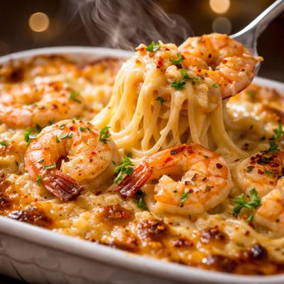 Image of Shrimp and Spaghetti Gratin