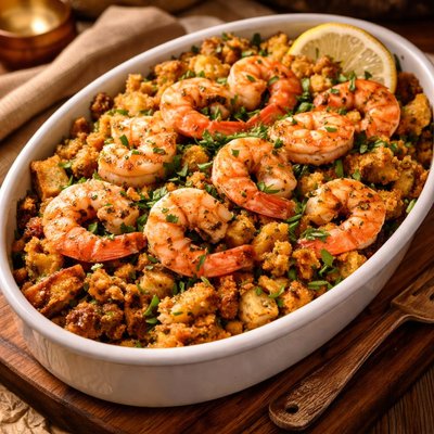 Image of Shrimp and Stuffing Bake