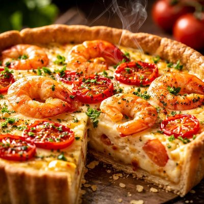 Image of Shrimp and Tomato Quiche